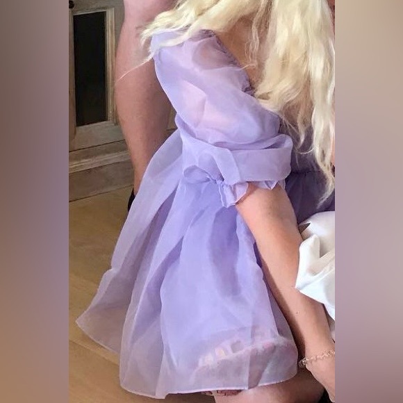 Selkie The Lilac Puff Dress - Picture 2 of 8